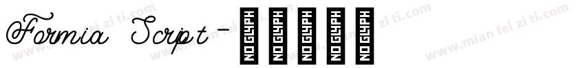 Formia Script字体转换